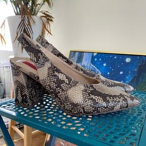 London Rebel sling back heels